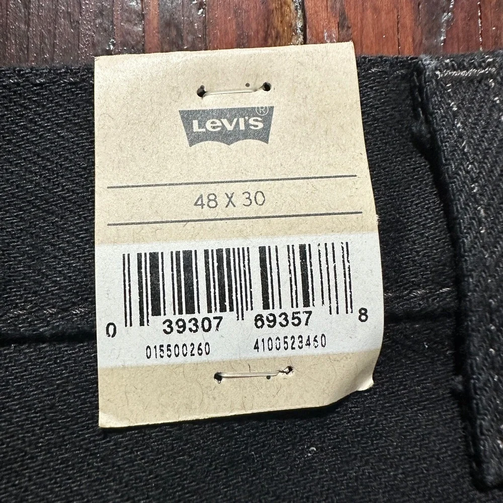 NWT Levis 550‎ Jeans Mens 48x30 Black Relaxed Fit Big & Tall Denim 100% Cotton
